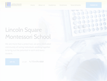 Tablet Screenshot of lincolnsquaremontessori.com